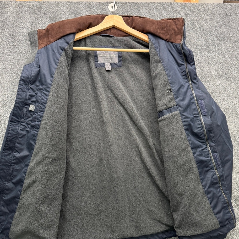 Rugged Elements Jacket Mens Medium Navy Blue Flee… - image 3